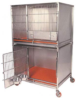 stacked dog housing units